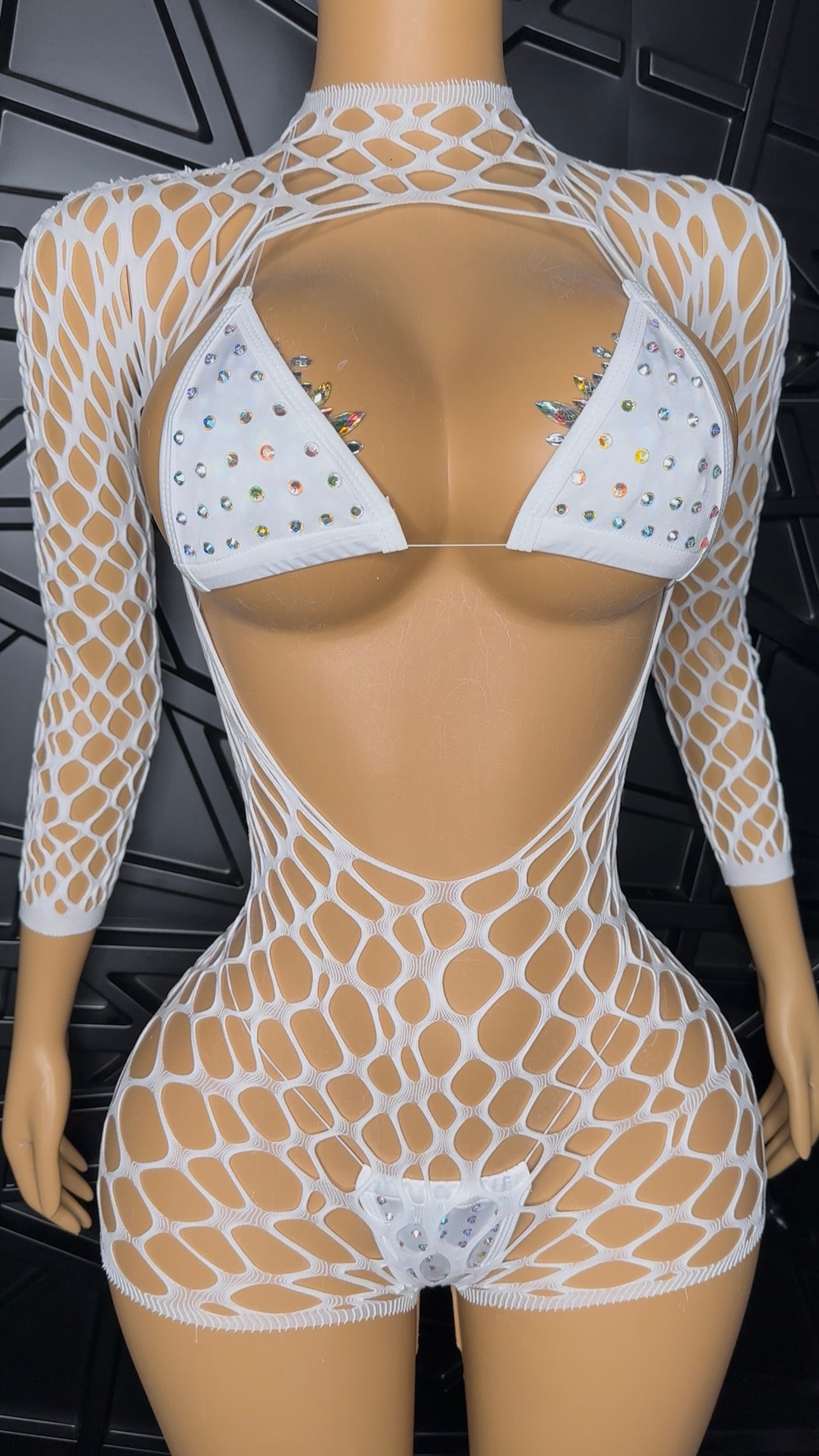 White Micro Bikini + Romper (XSmall-Large)