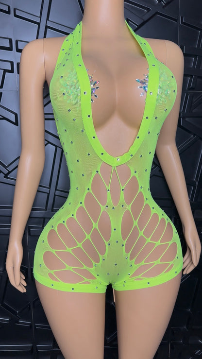 Neon Mulan Romper (Small-Large)