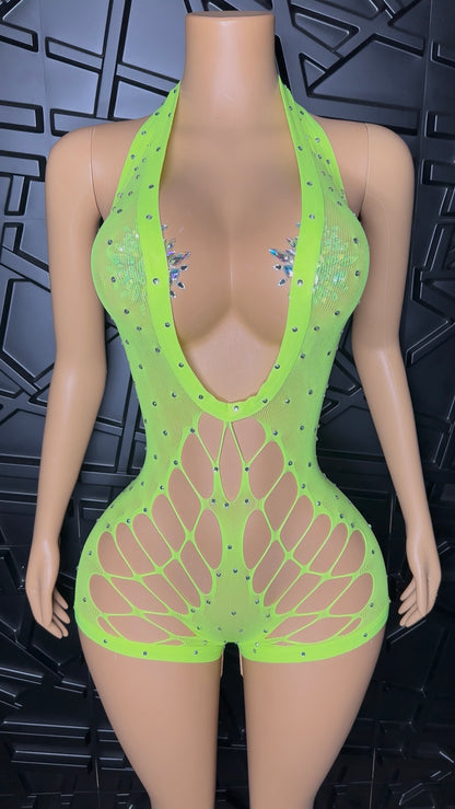 Neon Mulan Romper (Small-Large)