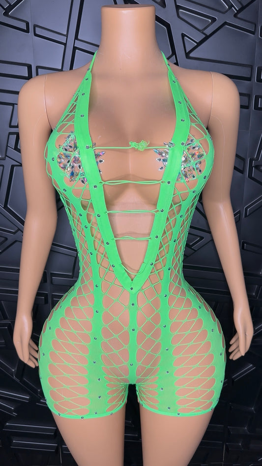 Green Lush Romper (Small-Large)