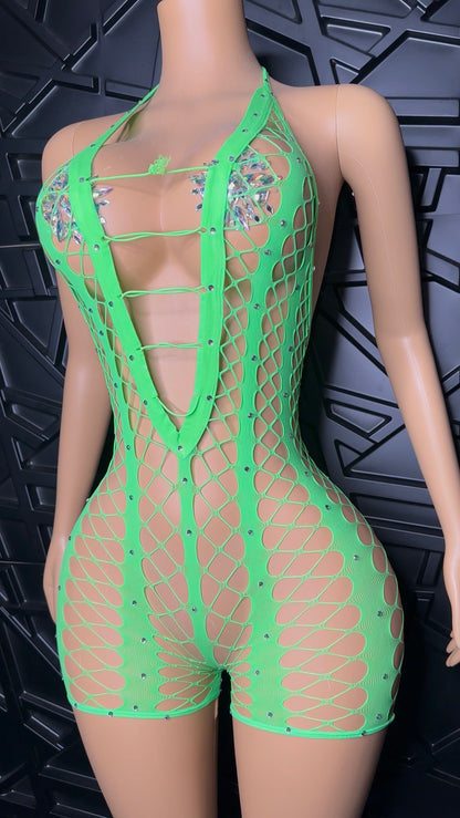 Green Lush Romper (Small-Large)