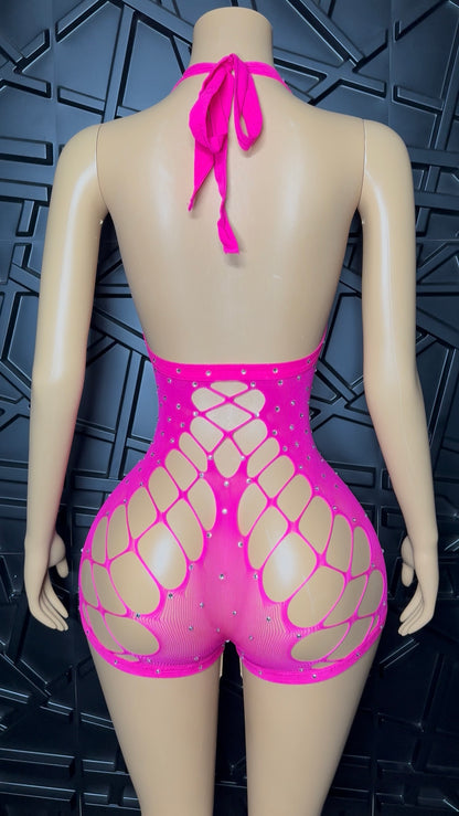 Pink Mulan Romper (Small-Large)
