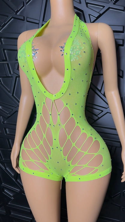 Neon Mulan Romper (Small-Large)
