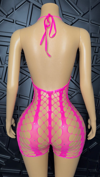 Pink Lush Romper (Small-Large)