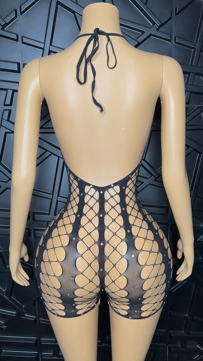 Black Lush Romper (Small-Large)
